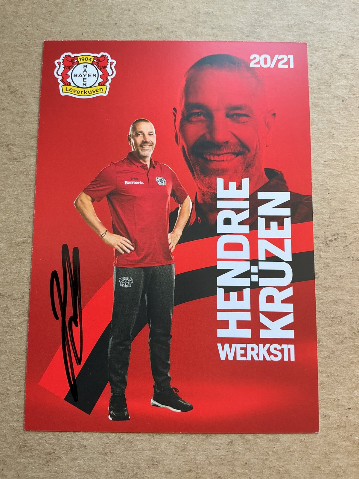 Hendrie Krüzen, Netherlands 🇳🇱 Bayer 04 Leverkusen 2020/21 hand signed - Autographs-World