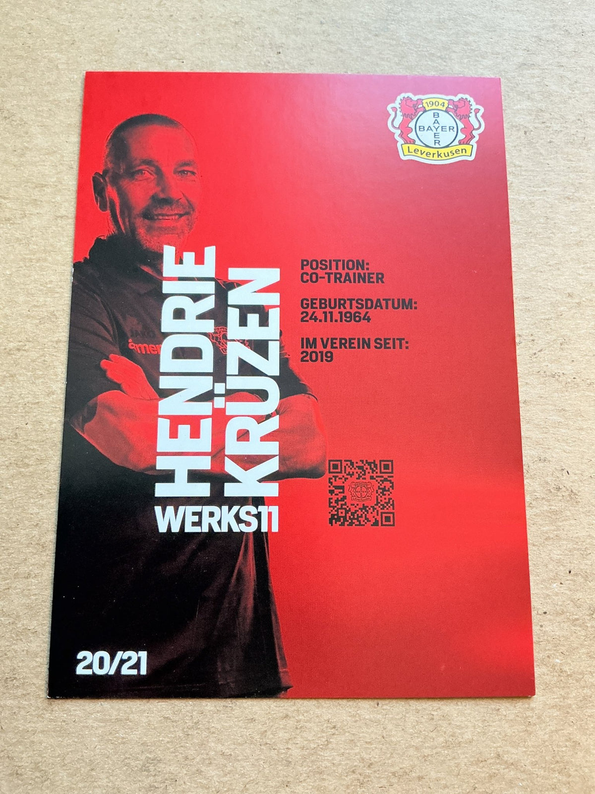 Hendrie Krüzen, Netherlands 🇳🇱 Bayer 04 Leverkusen 2020/21 hand signed - Autographs-World