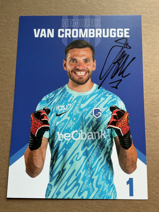 Hendrik van Crombrugge, Belgium 🇧🇪 KRC Genk 2024/25 hand signed - Autographs-World