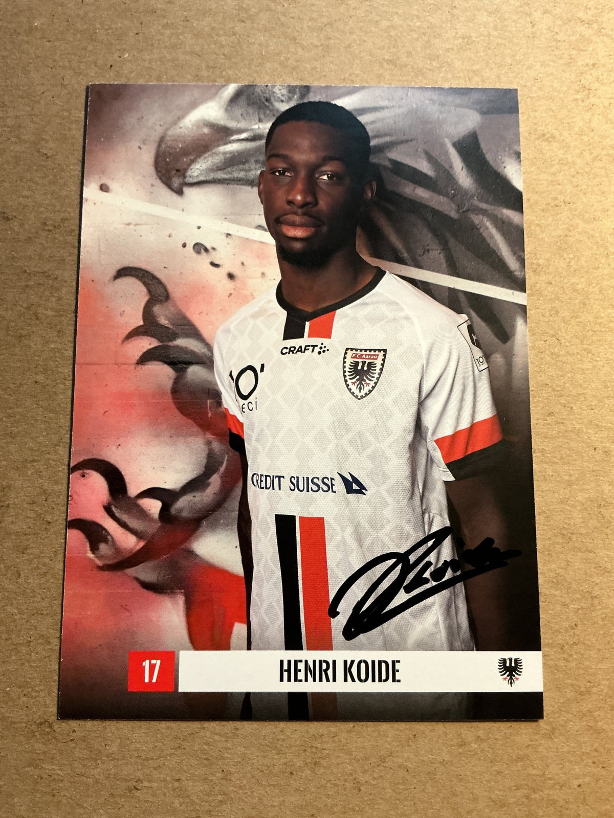 Henri Koide, Switzerland 🇨🇭 FC Aarau 2023/24 hand signed - Autographs-World