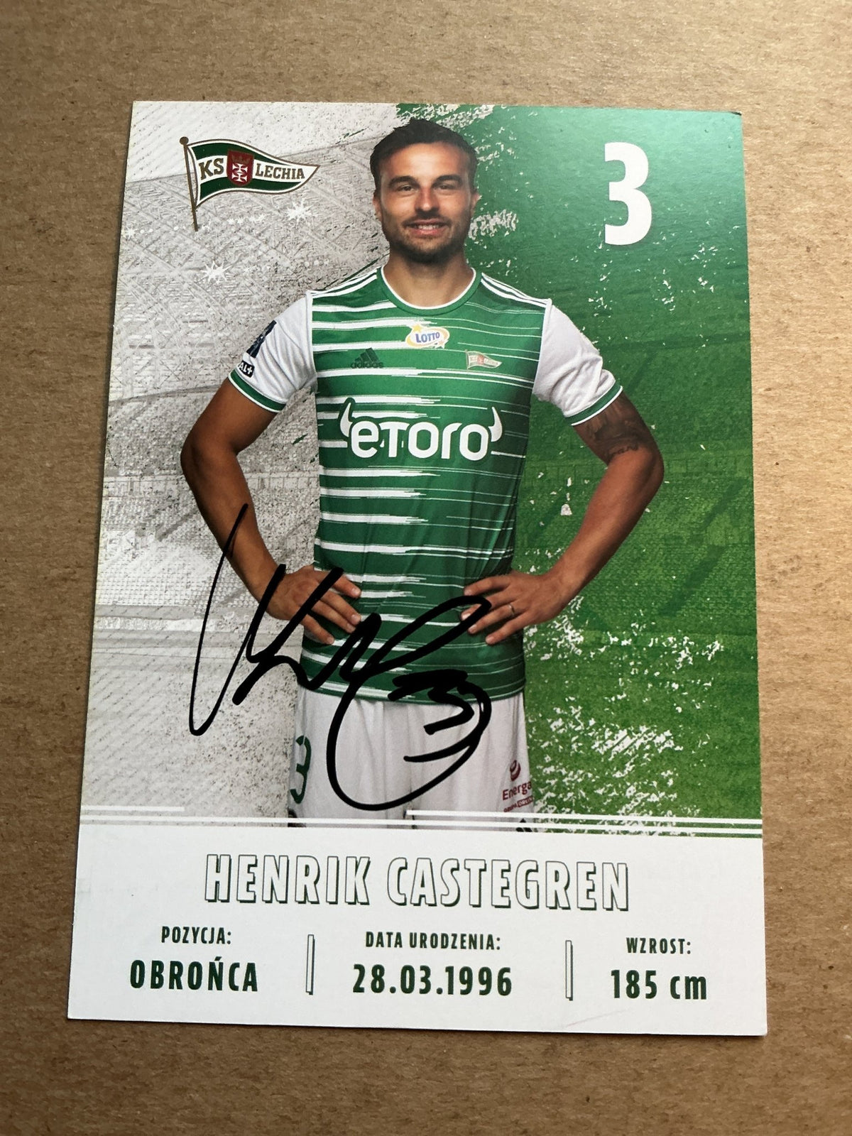 Henrik Castegren, Sweden 🇸🇪 Lechia Gdansk 2022/23 hand signed - Autographs-World