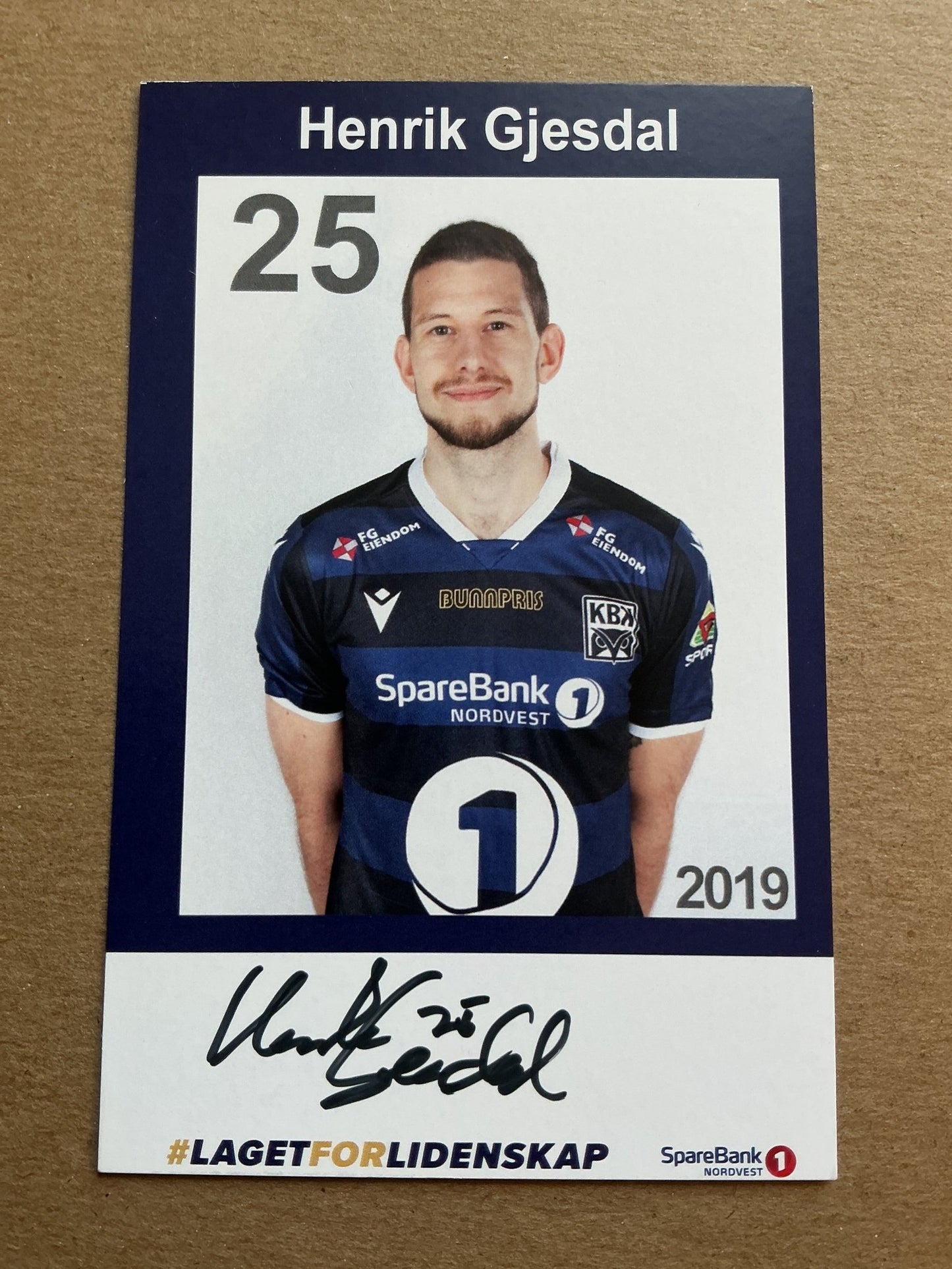 Henrik Gjesdal, Norway 🇳🇴 Kristiansund BK 2019/20 hand signed - Autographs-World