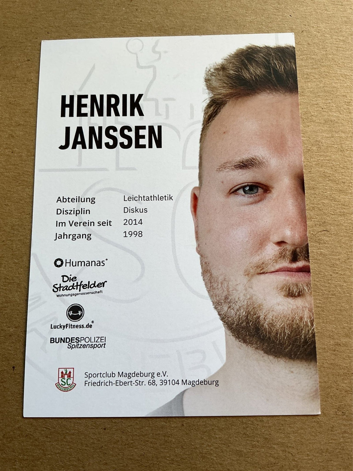 Henrik Janssen, Germany 🇩🇪 Discus Thrower Birmingham 2026 hand signed - Autographs-World