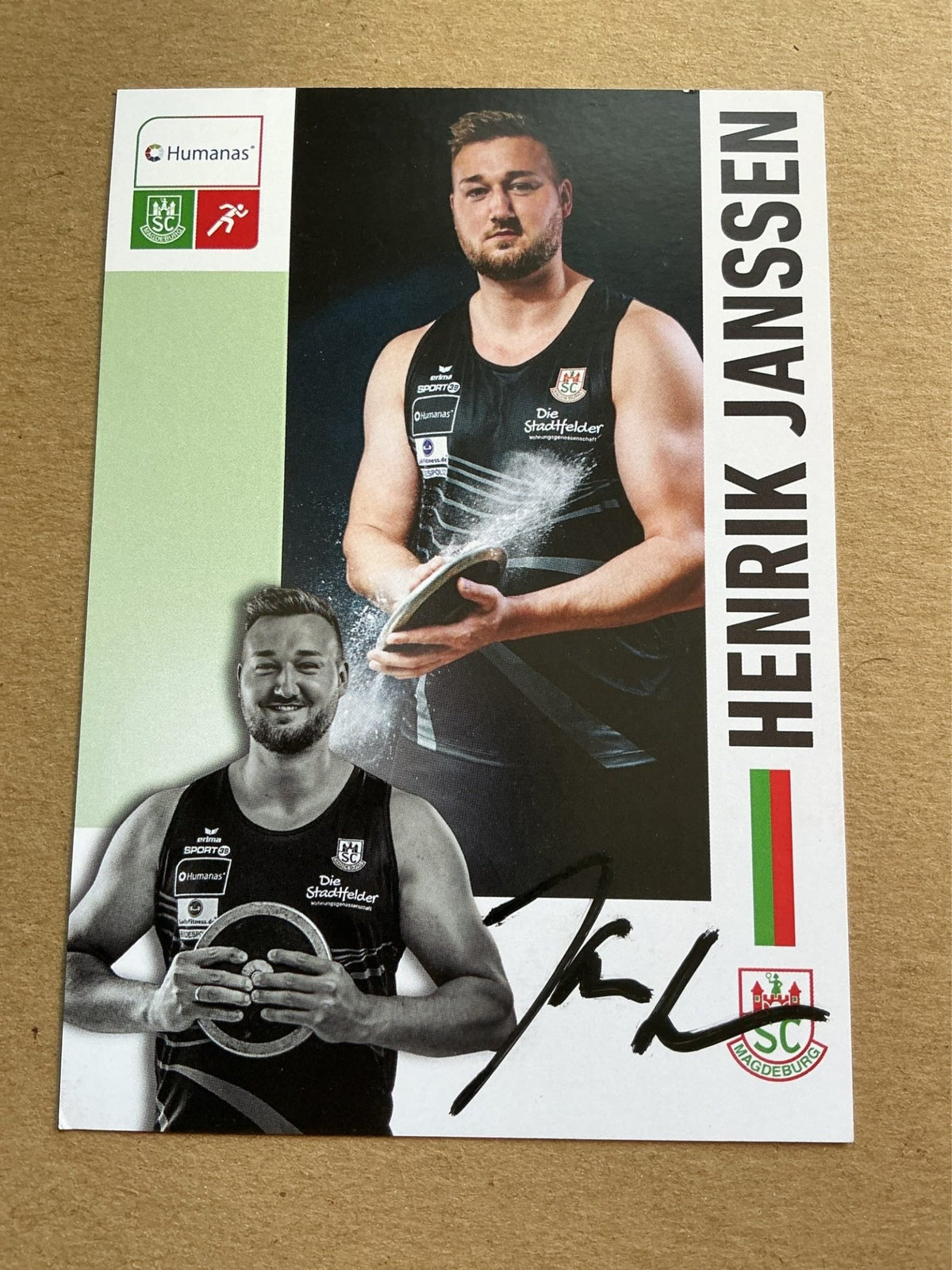 Henrik Janssen, Germany 🇩🇪 Discus Thrower Birmingham 2026 hand signed - Autographs-World