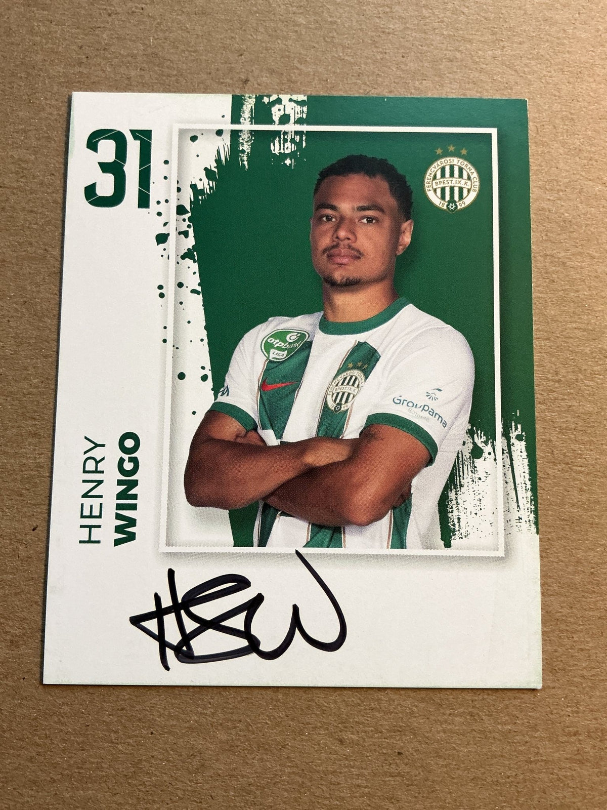 Henry Wingo, USA 🇺🇸 Ferencváros TC 2023/24 hand signed - Autographs-World