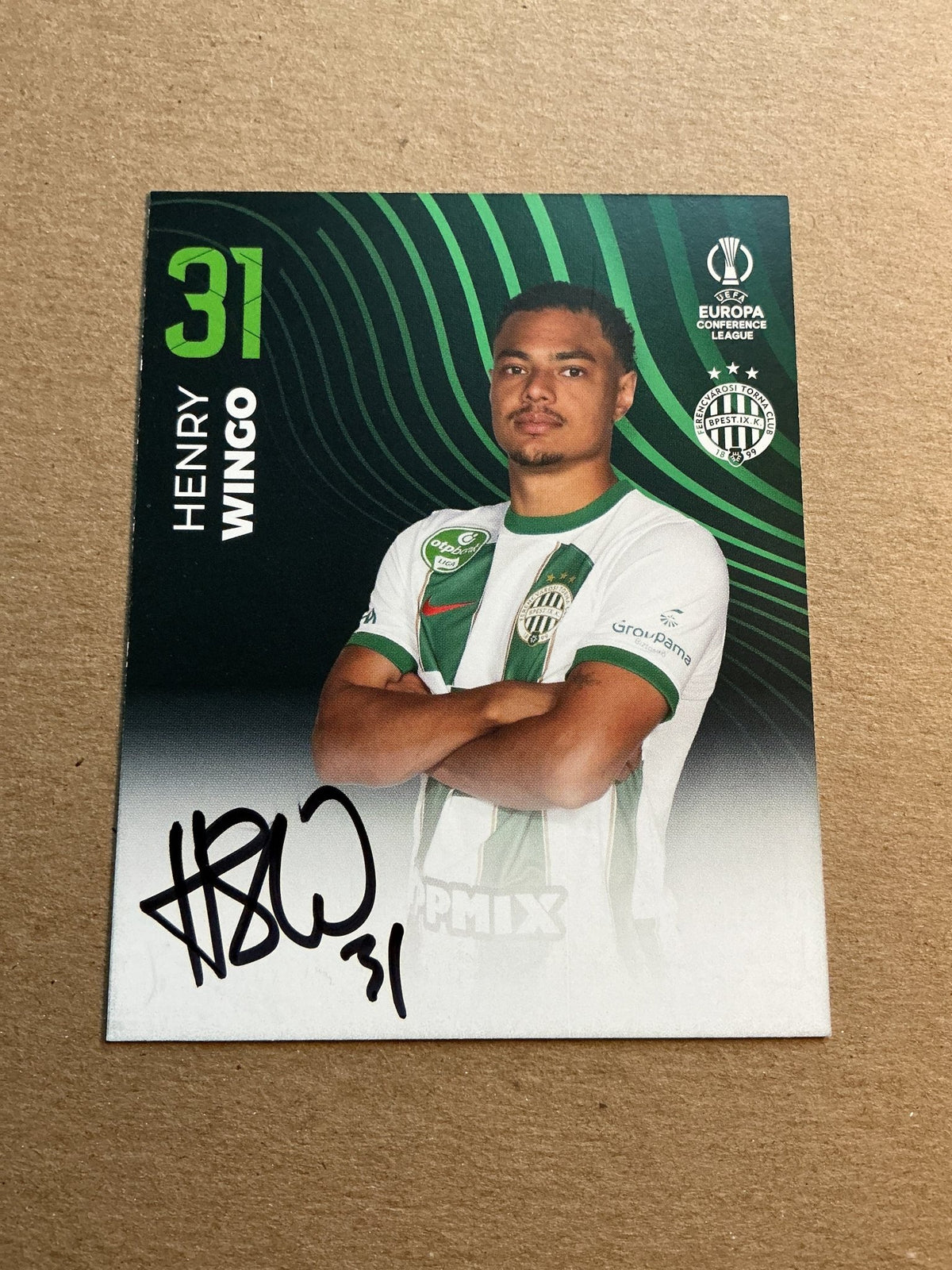 Henry Wingo, USA 🇺🇸 Ferencváros TC 2023/24 hand signed - Autographs-World
