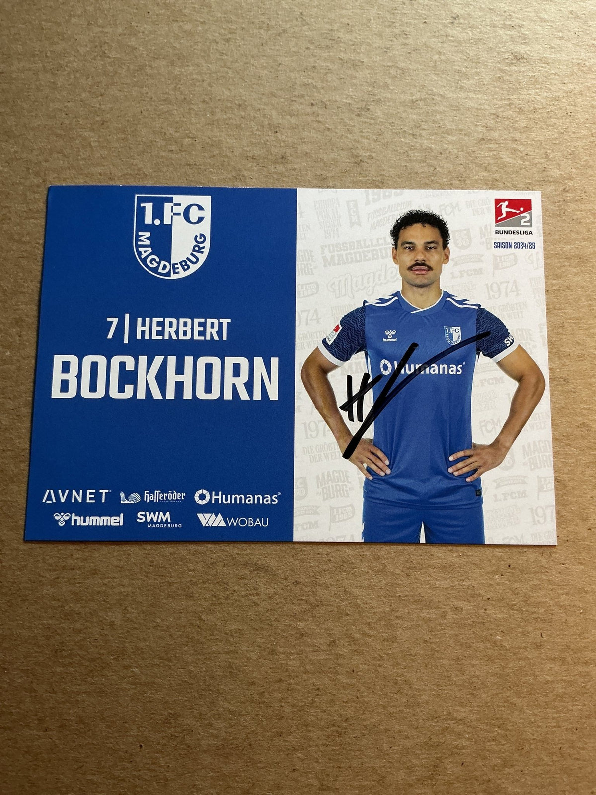 Herbert Bockhorn, Uganda 🇺🇬 1.FC Magdeburg 2024/25 hand signed - Autographs-World