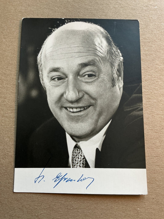 Herbert Ehrenberg, Germany 🇩🇪 Minister of Labour Politics hand signed - Autographs-World