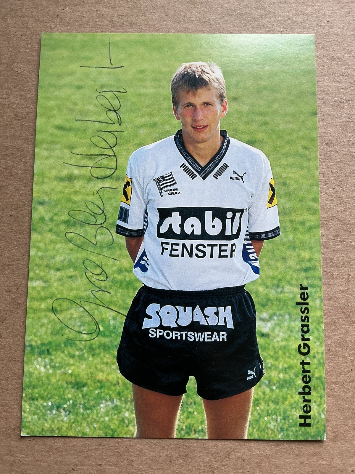 Herbert Grassler, Austria 🇦🇹 SK Sturm Graz 1992/93 hand signed - Autographs-World
