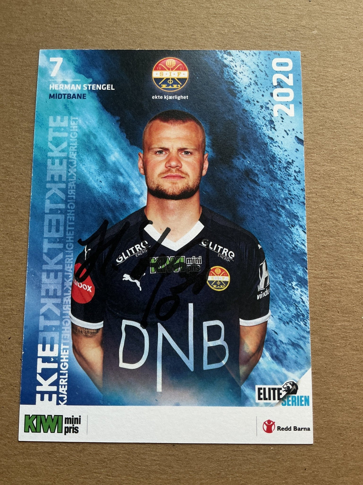 Herman Stengel, Norway 🇳🇴 Strømsgodset IF 2020/21 hand signed - Autographs-World