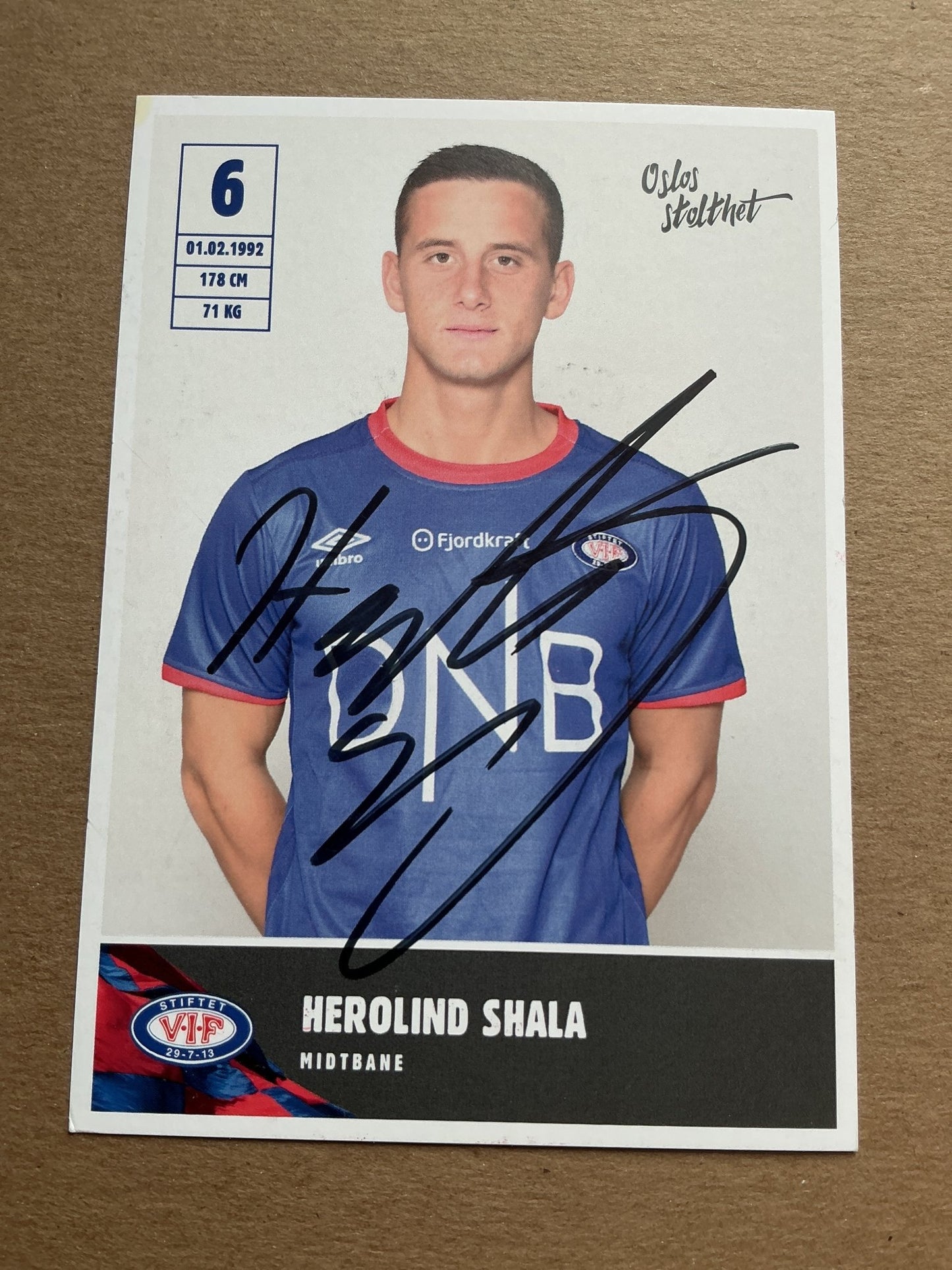 Herolind Shala, Kosovo 🇽🇰 Vålerenga IF 2019/20 hand signed - Autographs-World