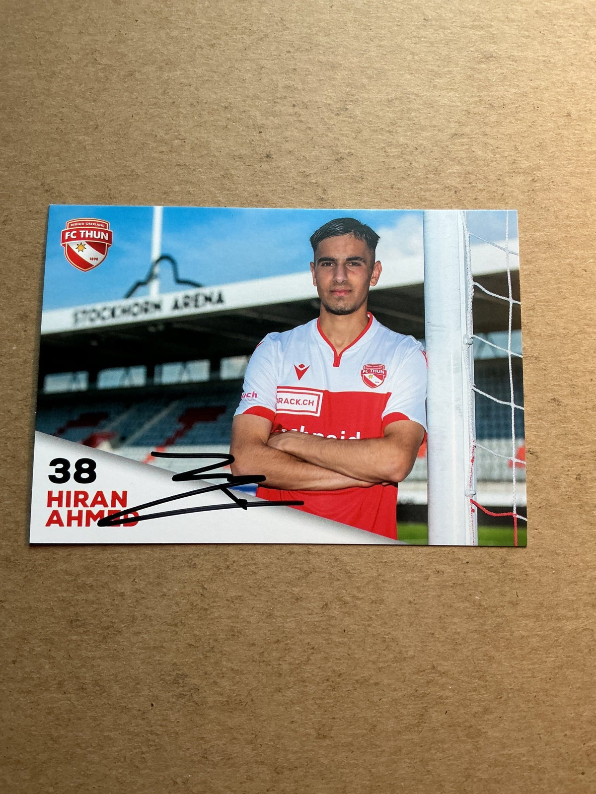 Hiran Ahmed, Germany 🇩🇪 FC Thun 2020/21 hand signed - Autographs-World