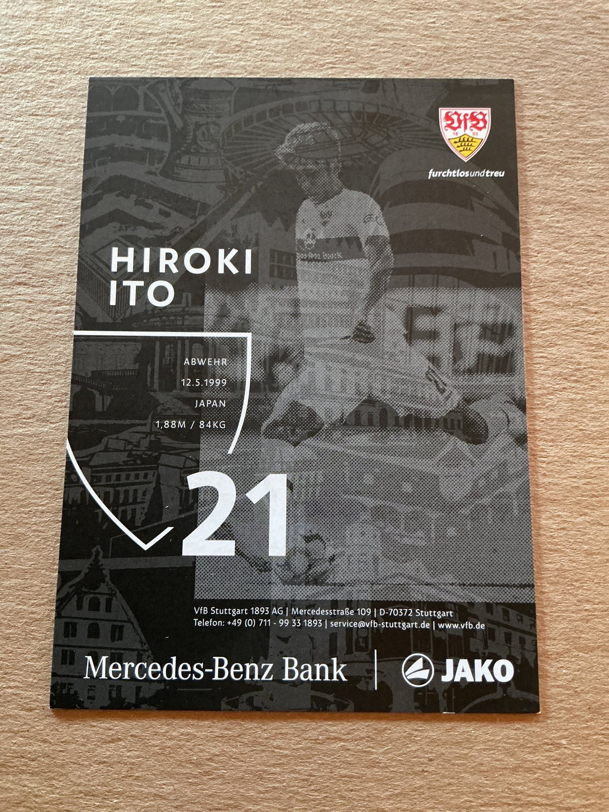 Hiroki Ito, Japan 🇯🇵 VfB Stuttgart 2022/23 hand signed - Autographs-World