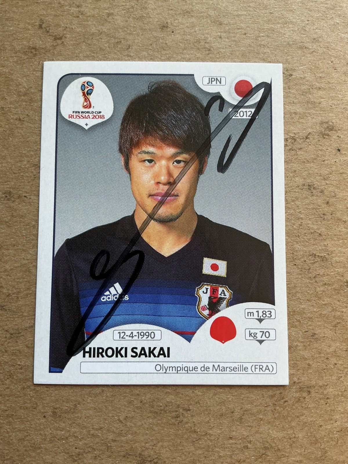 Hiroki Sakai, Japan 🇯🇵 FIFA World Cup 2018 Panini hand signed - Autographs-World