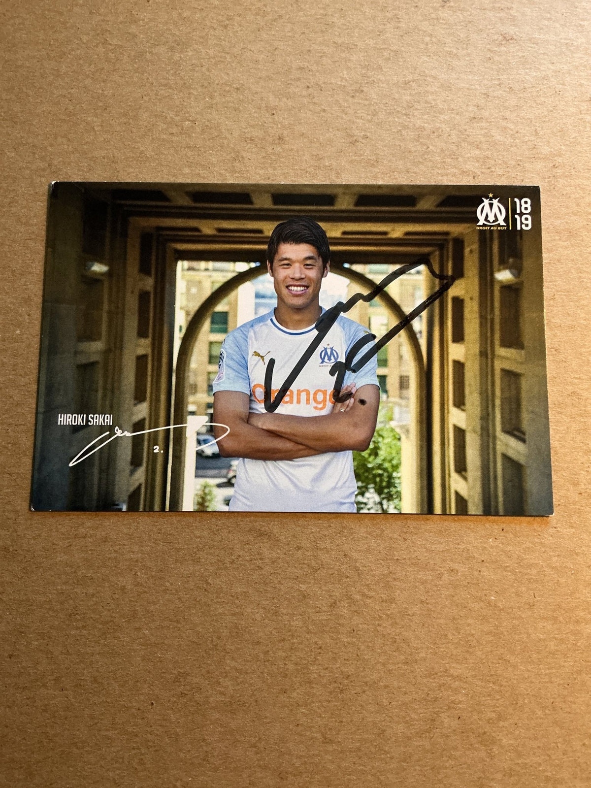 Hiroki Sakai, Japan 🇯🇵 Olympique Marseille 2018/19 hand signed - Autographs-World