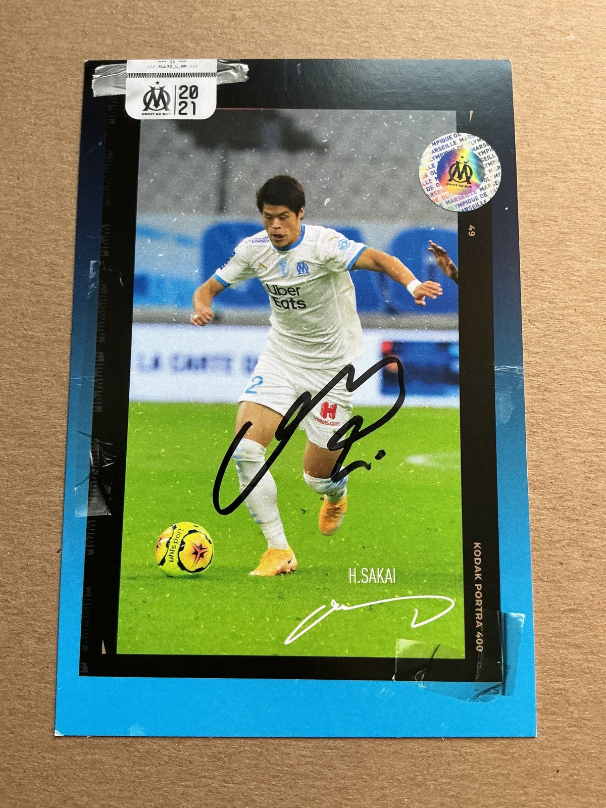 Hiroki Sakai, Japan 🇯🇵 Olympique Marseille 2020/21 hand signed - Autographs-World