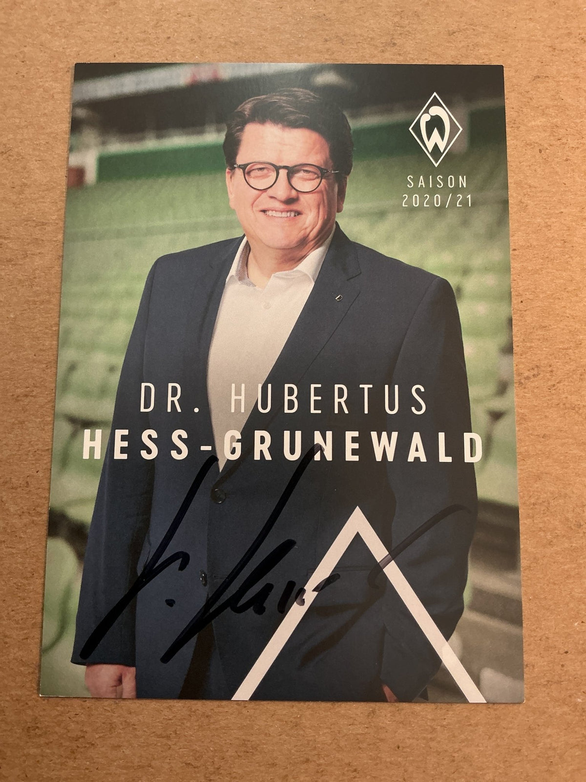 Hubertus Hess-Grunewald, Germany 🇩🇪 SV Werder Bremen 2020/21 hand signed - Autographs-World