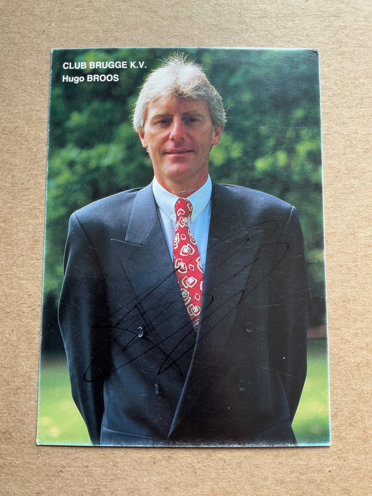 Hugo Broos, Belgium 🇧🇪 Club Brugge 1993/94 hand signed - Autographs-World