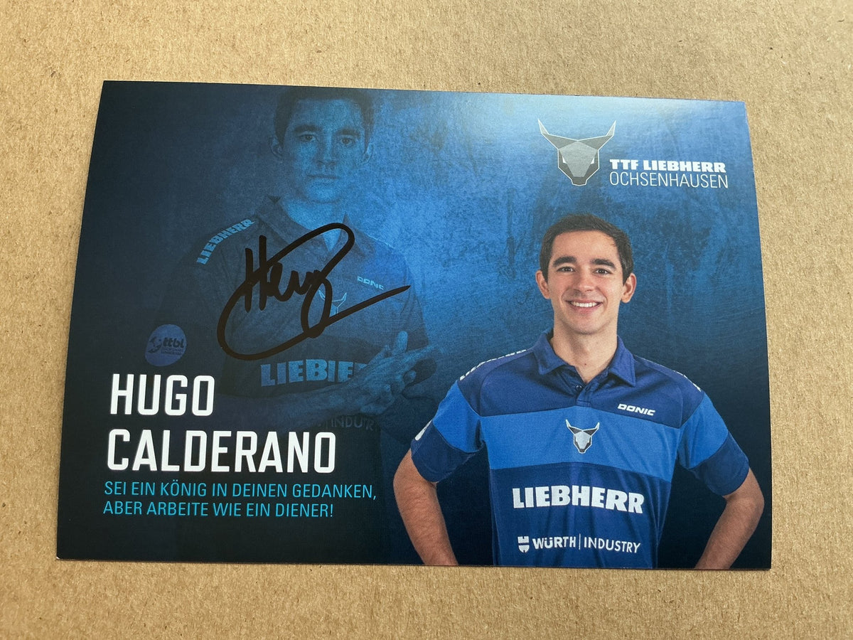 Hugo Calderano, Brazil 🇧🇷 Table Tennis Summer Olympics 2024 hand signed - Autographs-World