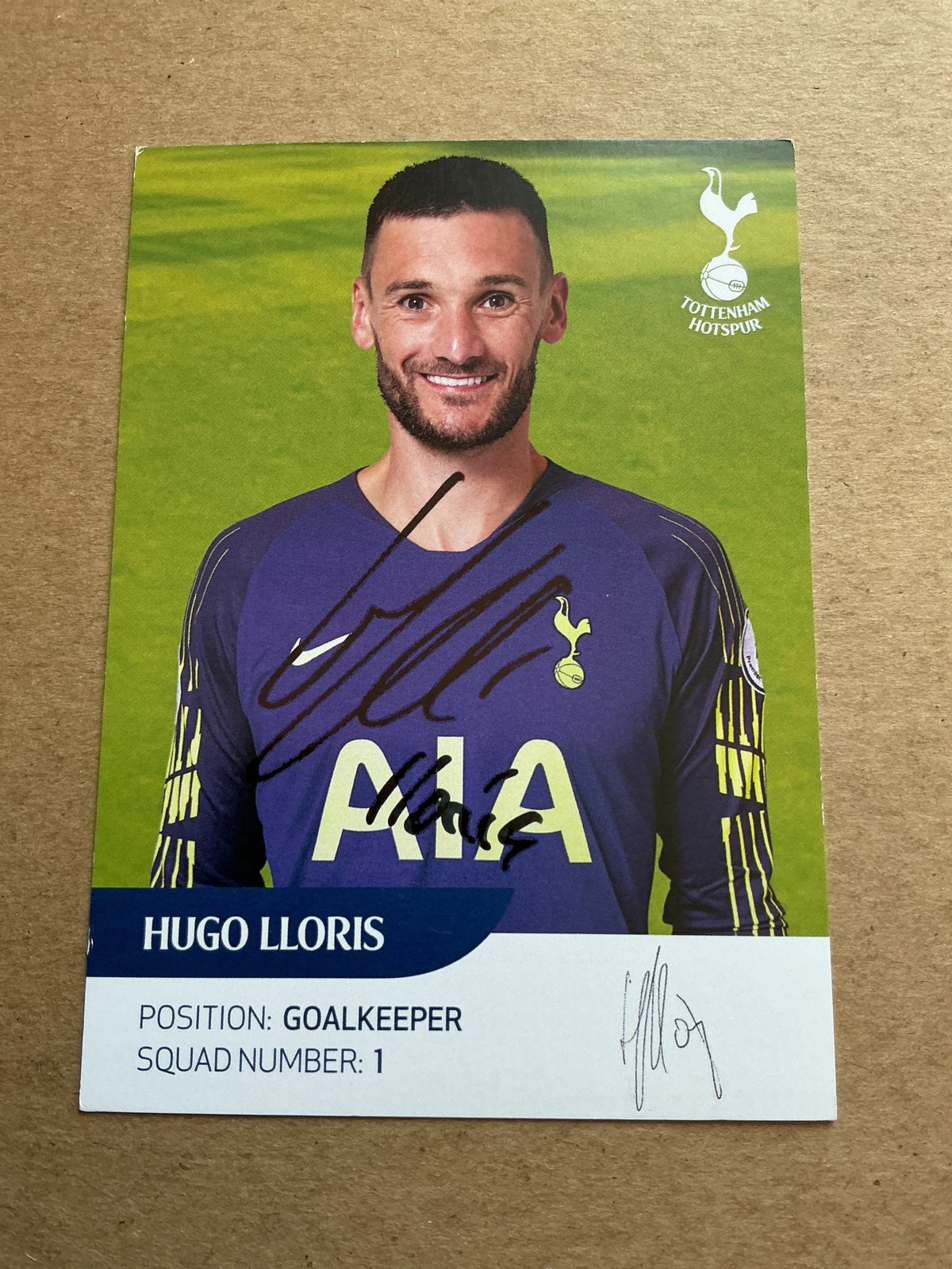 Hugo Lloris, France 🇫🇷 Tottenham Hotspur 2018/19 hand signed - Autographs-World