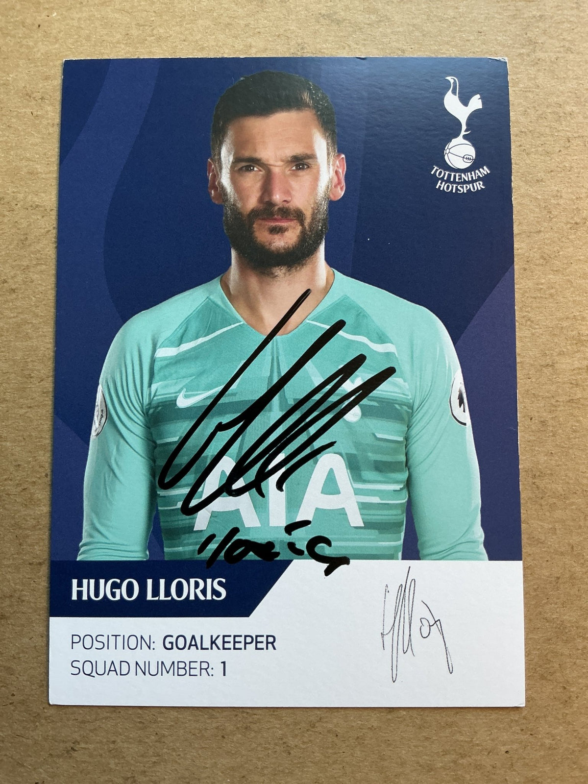 Hugo Lloris, France 🇫🇷 Tottenham Hotspur FC 2019/20 hand signed - Autographs-World