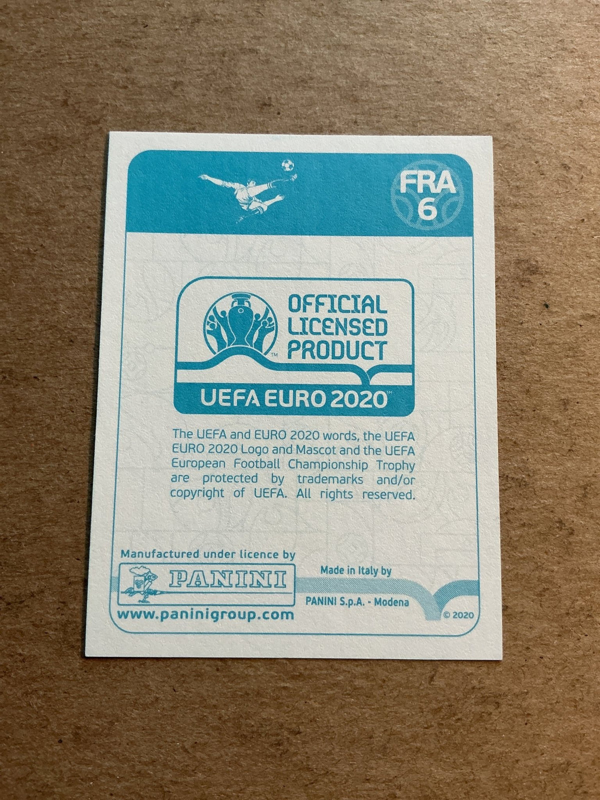 Hugo Lloris, France 🇫🇷 UEFA Euro 2020 Panini hand signed - Autographs-World