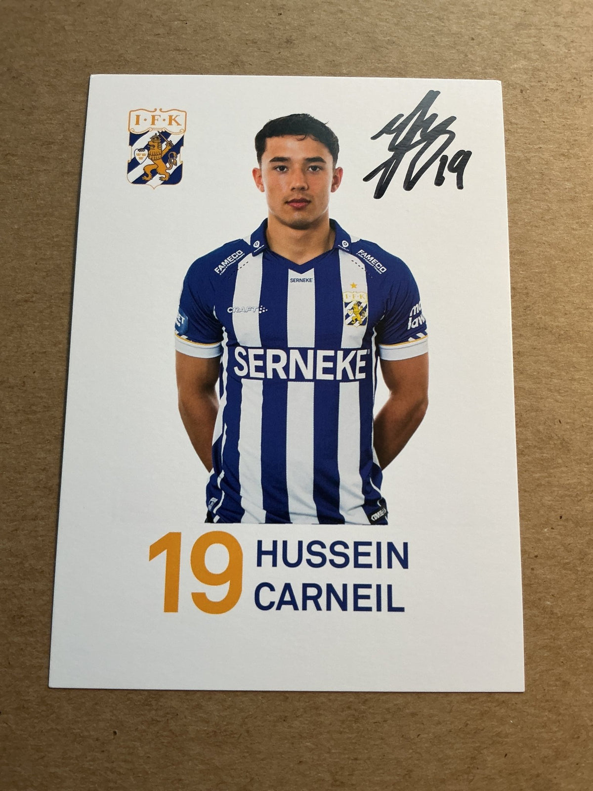 Hussein Carneil, Sweden 🇸🇪 IFK Göteborg 2022/23 hand signed - Autographs-World