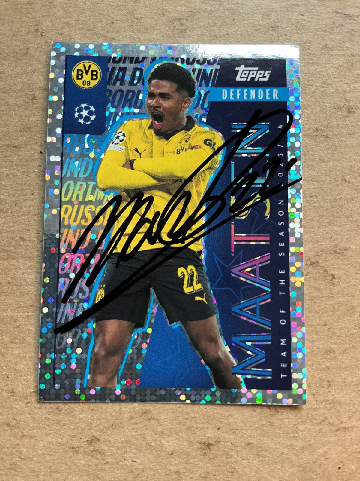 Ian Maatsen, Netherlands 🇳🇱 Borussia Dortmund 2024/25 Topps hand signed - Autographs-World