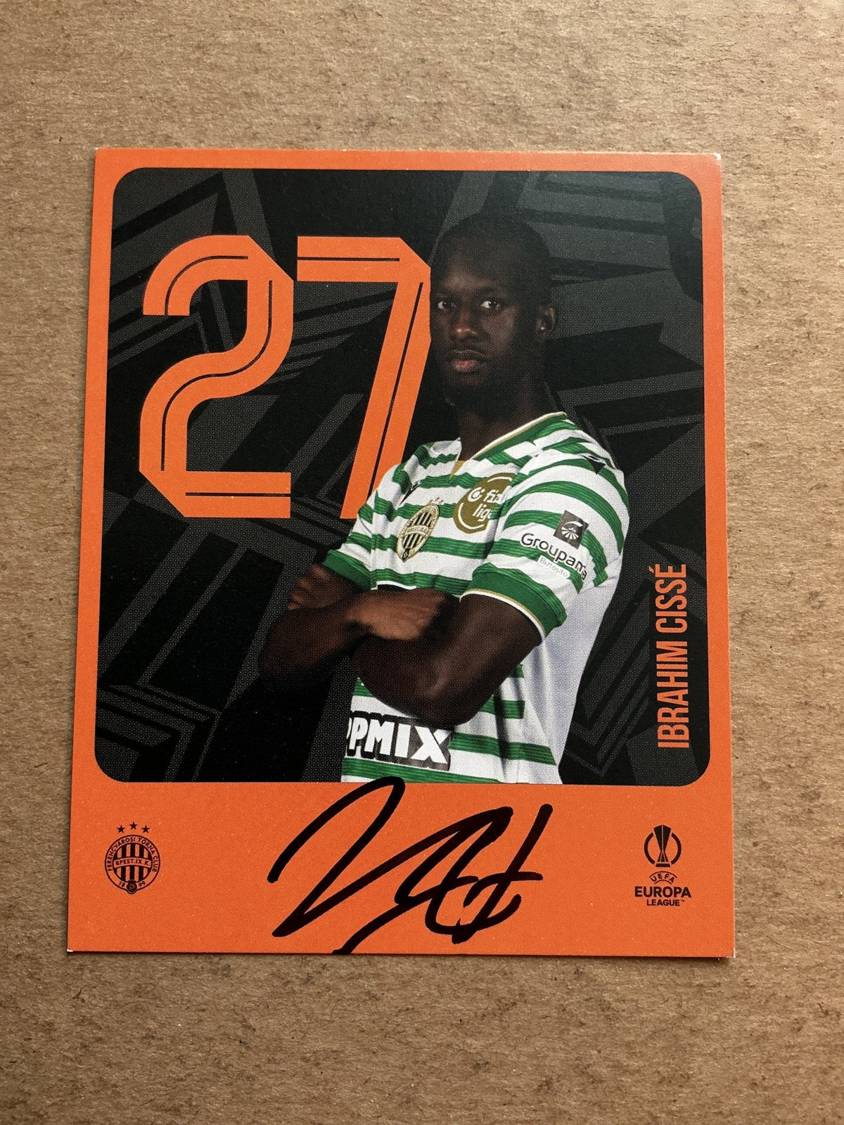 Ibrahim Cissé, France 🇫🇷 Ferencvaros 2025/26 hand signed - Autographs-World