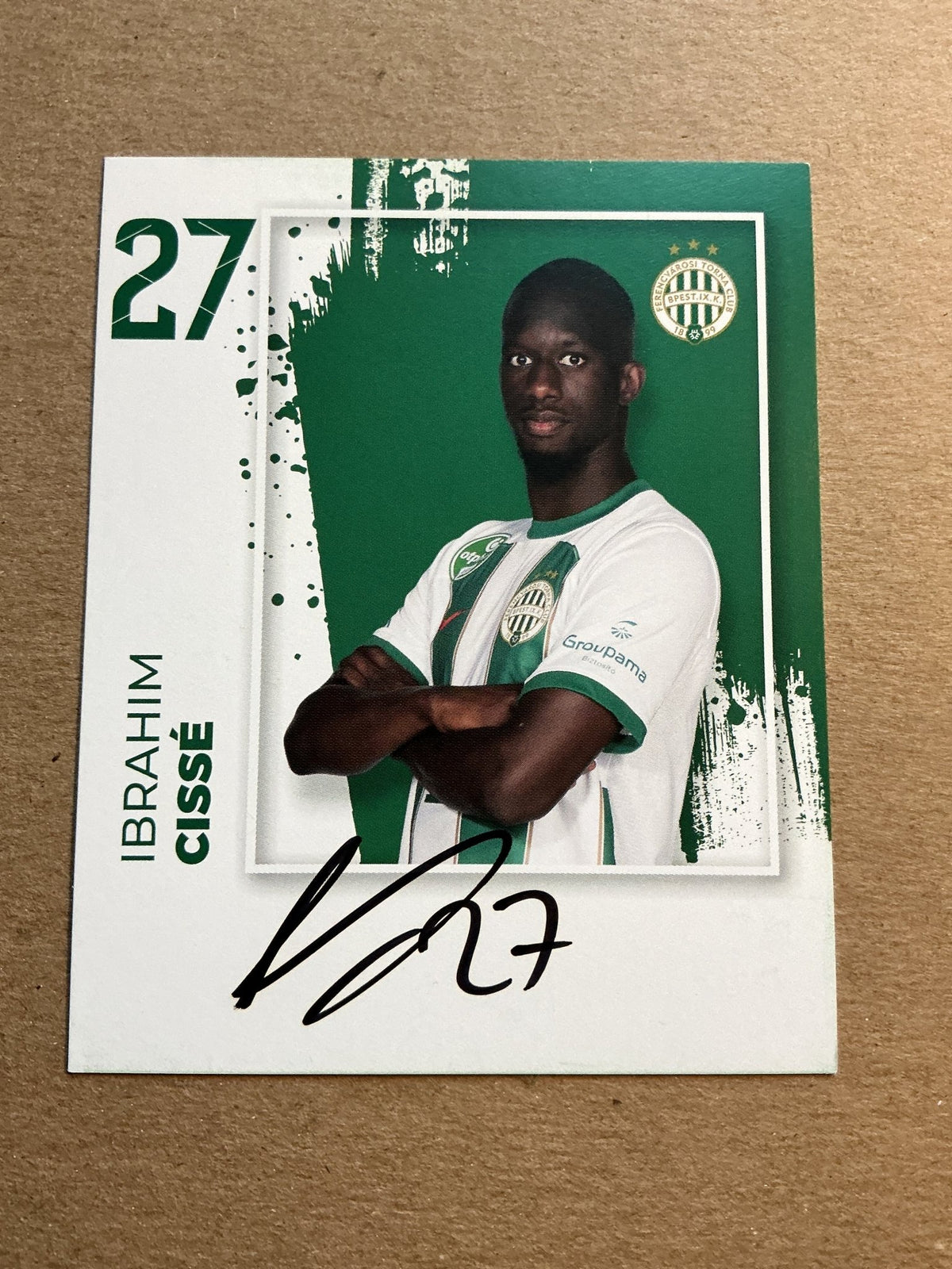 Ibrahim Cissé, France 🇫🇷 Ferencváros TC 2023/24 hand signed - Autographs-World