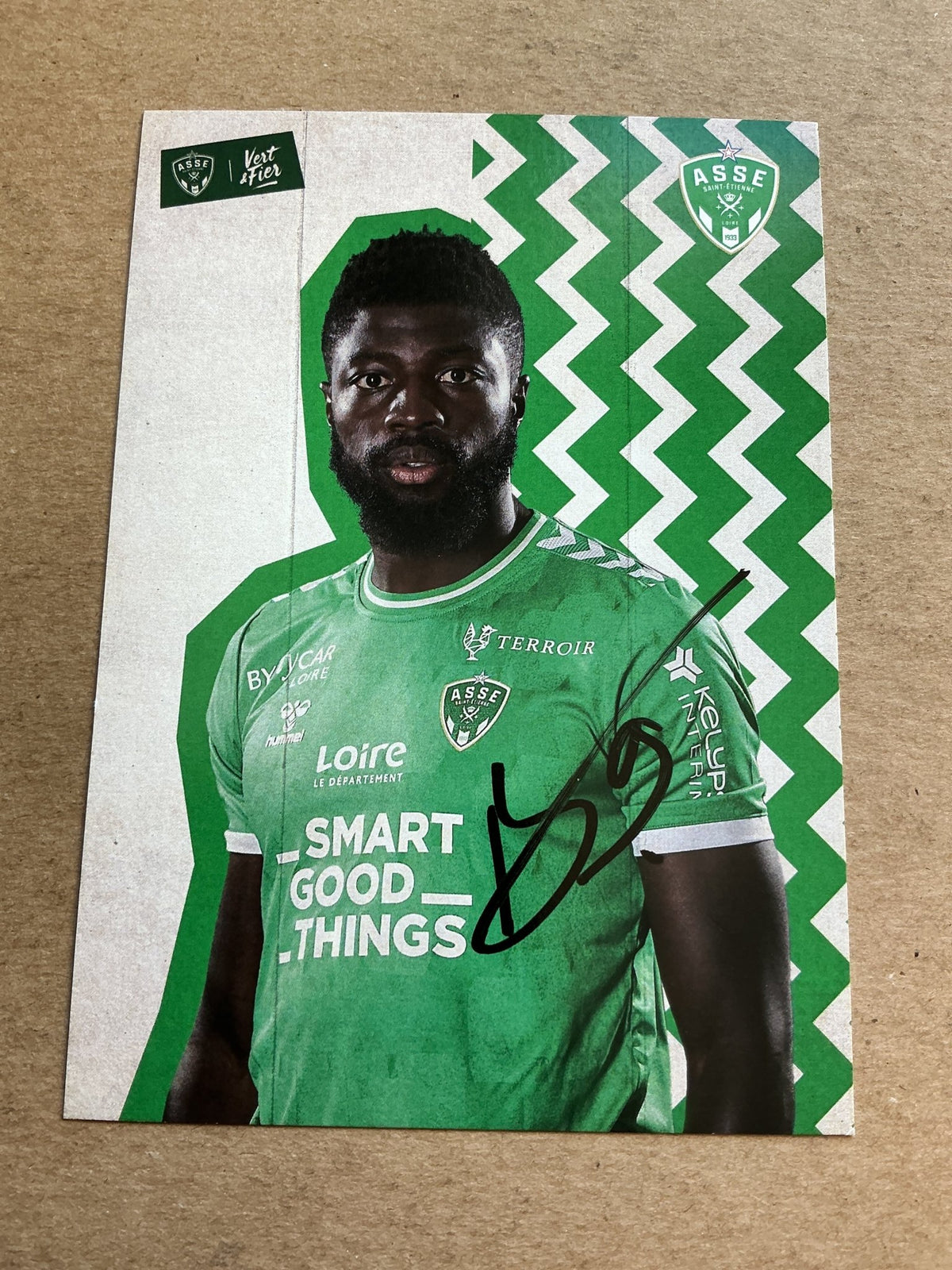 Ibrahim Sissoko, Mali 🇲🇱 AS Saint-Etienne 2023/24 hand signed - Autographs-World