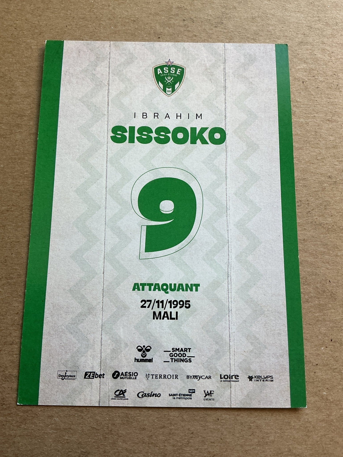 Ibrahim Sissoko, Mali 🇲🇱 AS Saint-Etienne 2023/24 hand signed - Autographs-World