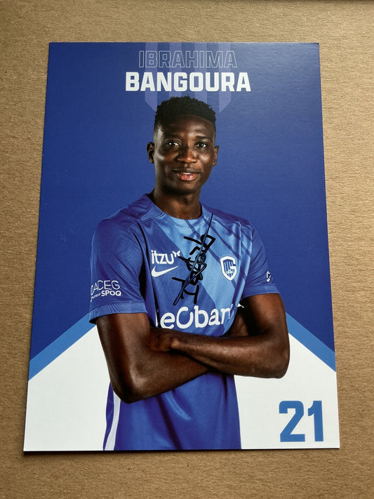 Ibrahima Bangoura, Guinea 🇬🇳 KRC Genk 2024/25 hand signed - Autographs-World