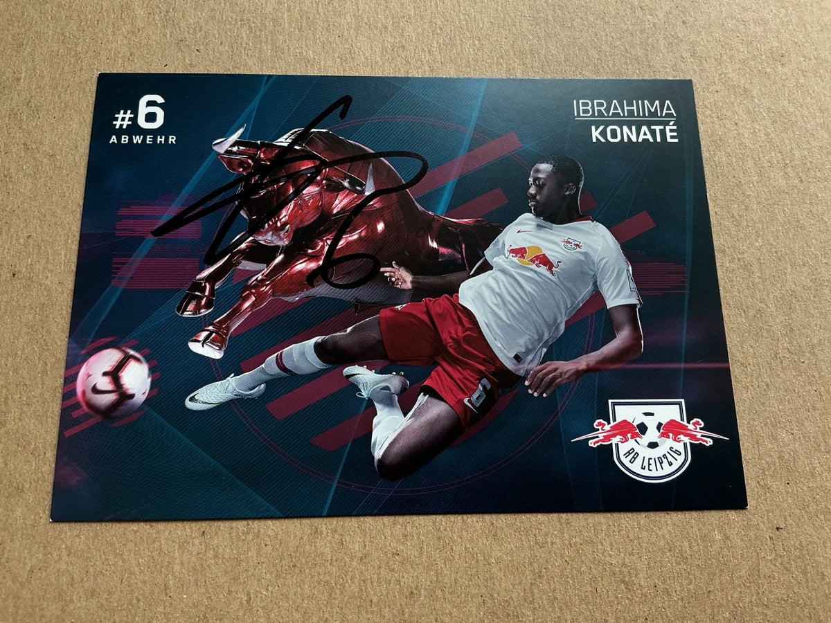 Ibrahima Konaté, France 🇫🇷 RB Leipzig 2018/19 hand signed - Autographs-World