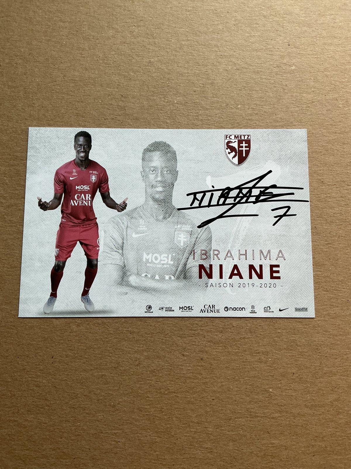 Ibrahima Niane, Senegal 🇸🇳 FC Metz 2019/20 hand signed - Autographs-World