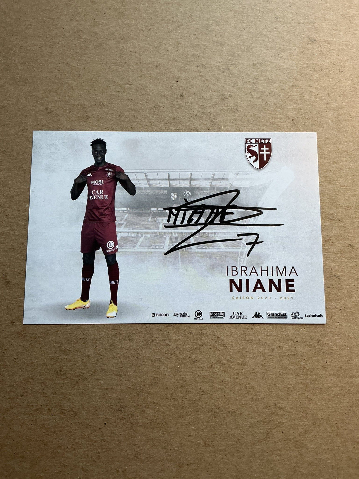 Ibrahima Niane, Senegal 🇸🇳 FC Metz 2020/21 hand signed - Autographs-World