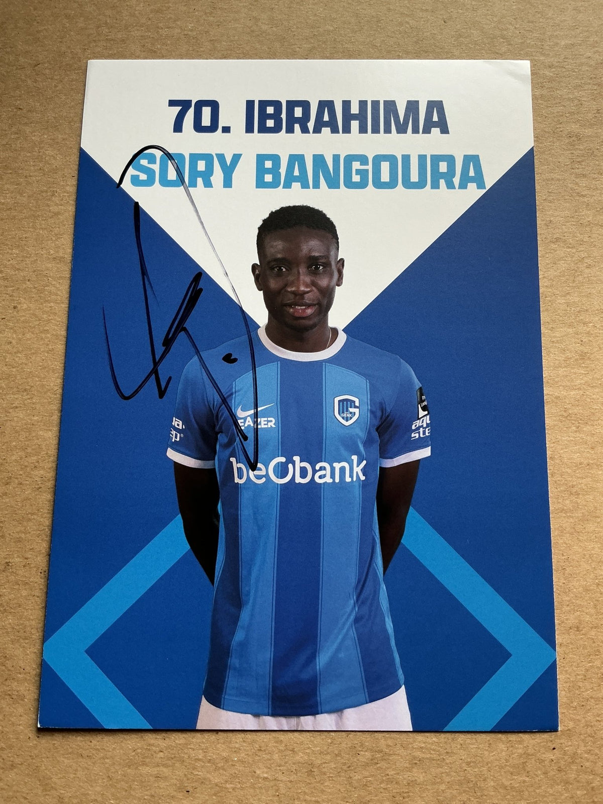 Ibrahima Sory Bangoura, Guinea 🇬🇳 KRC Genk 2023/24 hand signed - Autographs-World