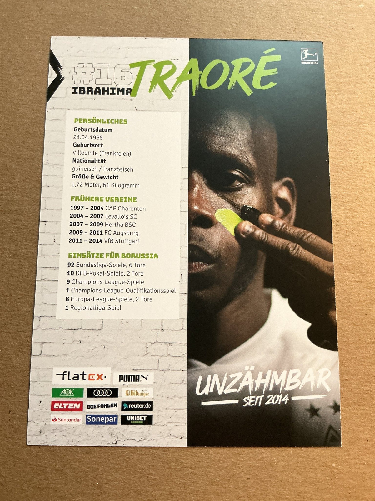 Ibrahima Traoré, France 🇫🇷 Borussia Mönchengladbach 2020/21 hand signed - Autographs-World