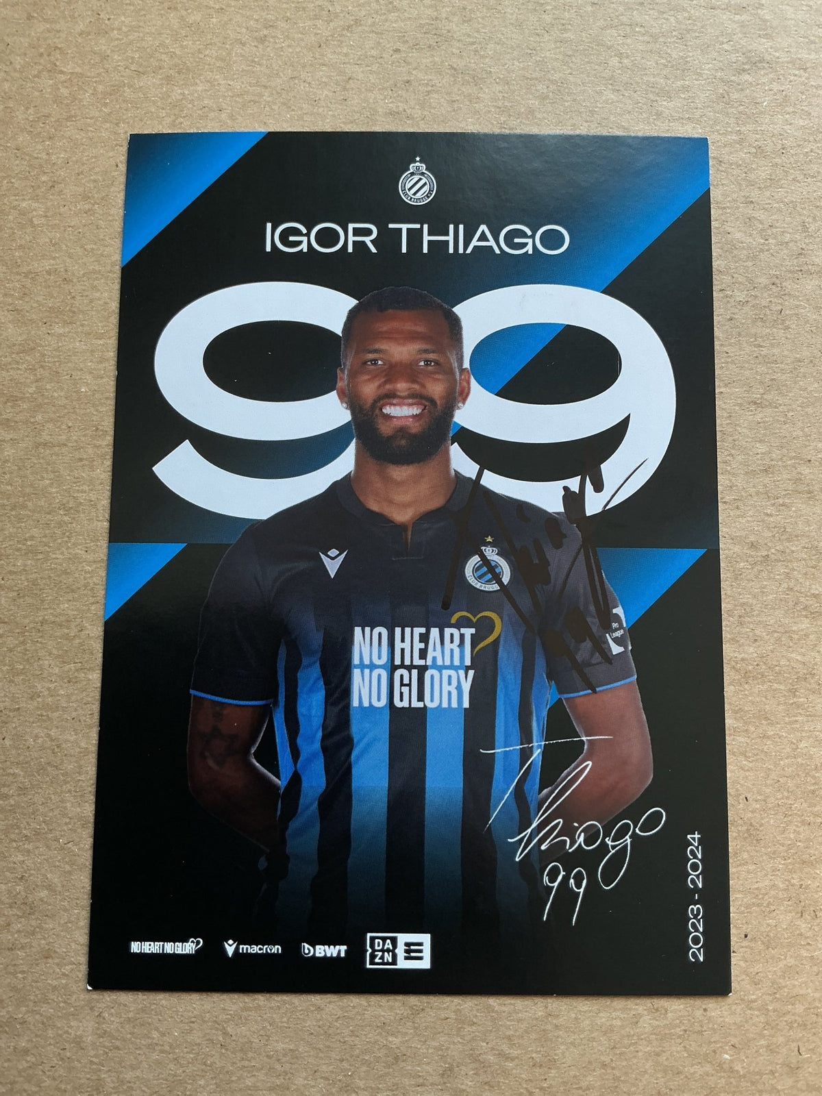 Igor Thiago, Brazil 🇧🇷 Club Brugge 2023/24 hand signed - Autographs-World