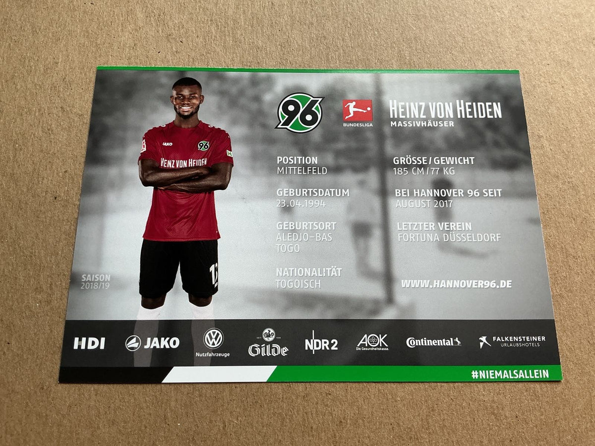 Ihlas Bebou, Togo 🇹🇬 Hannover 96 2018/19 hand signed - Autographs-World