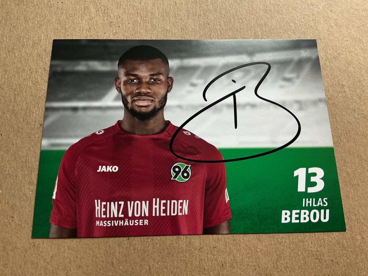 Ihlas Bebou, Togo 🇹🇬 Hannover 96 2018/19 hand signed - Autographs-World
