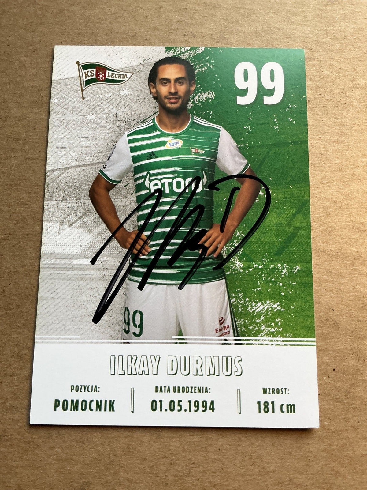 Ílkay Durmuş, Türkiye 🇹🇷 Lechia Gdansk 2022/23 hand signed - Autographs-World