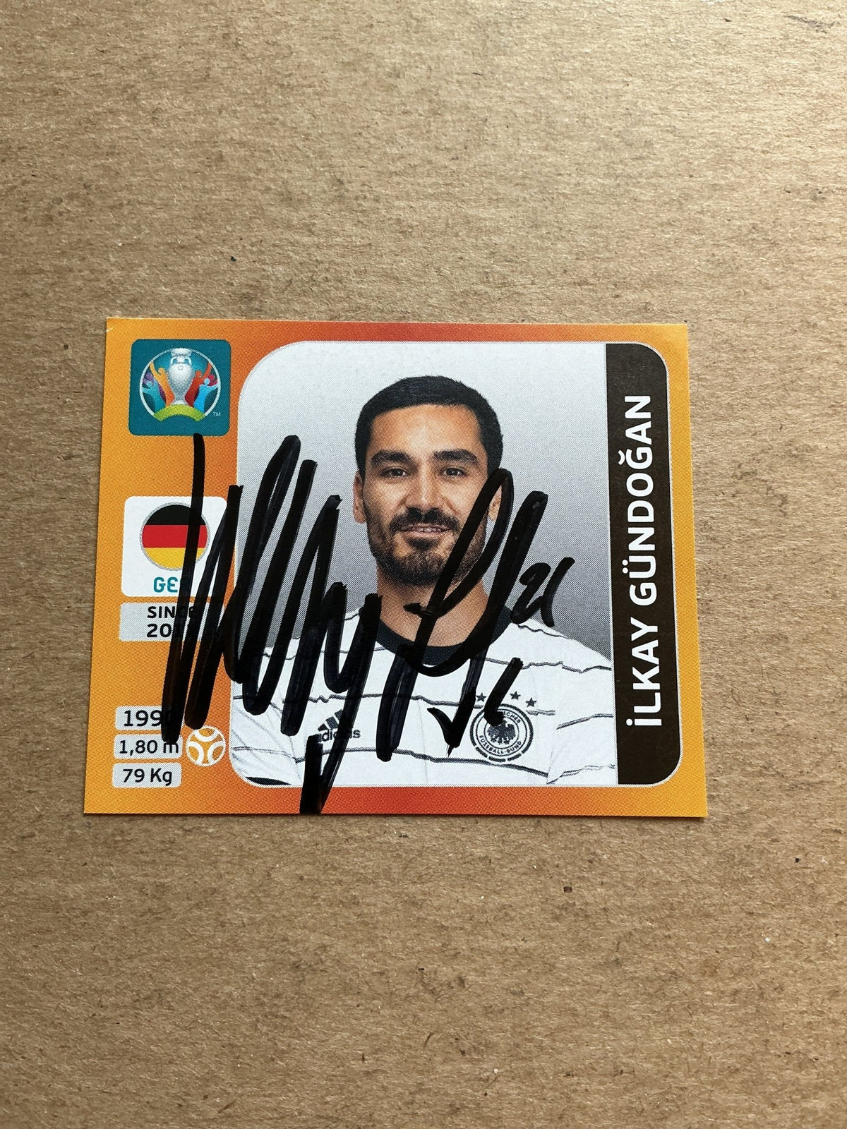 Ilkay Gündoğan, Germany 🇩🇪 UEFA Euro 2020 Panini hand signed - Autographs-World