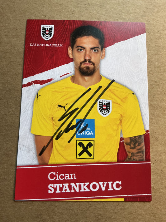 Cican Stankovic, Austria 🇦🇹 UEFA Euro Cup 2020 hand signed