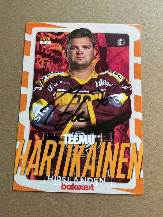 Teemu Hartikainen, Finland 🇫🇮 Geneve-Servette HC 2024/25 hand signed