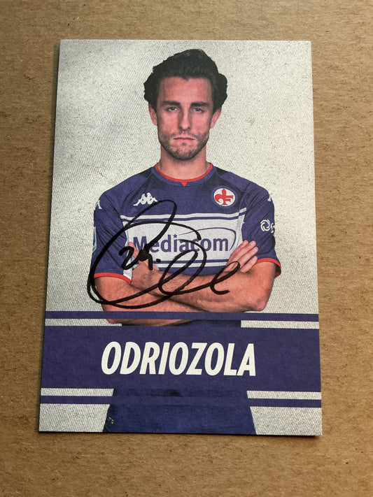 Álvaro Odriozola, Spain 🇪🇸 ACF Fiorentina 2021/22 hand signed