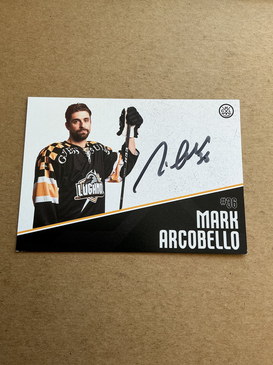 Mark Arcobello, USA 🇺🇸 HC Lugano 2024/25 hand signed