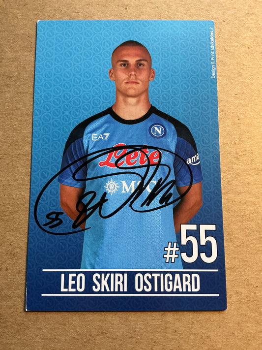 Leo Skiri Østigård, Norway 🇳🇴 SSC Napoli 2022/23 hand signed