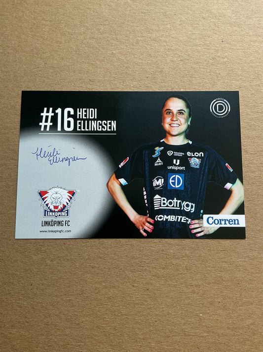 Heidi Ellingsen, Norway 🇳🇴 Linköping FC 2021/22 hand signed