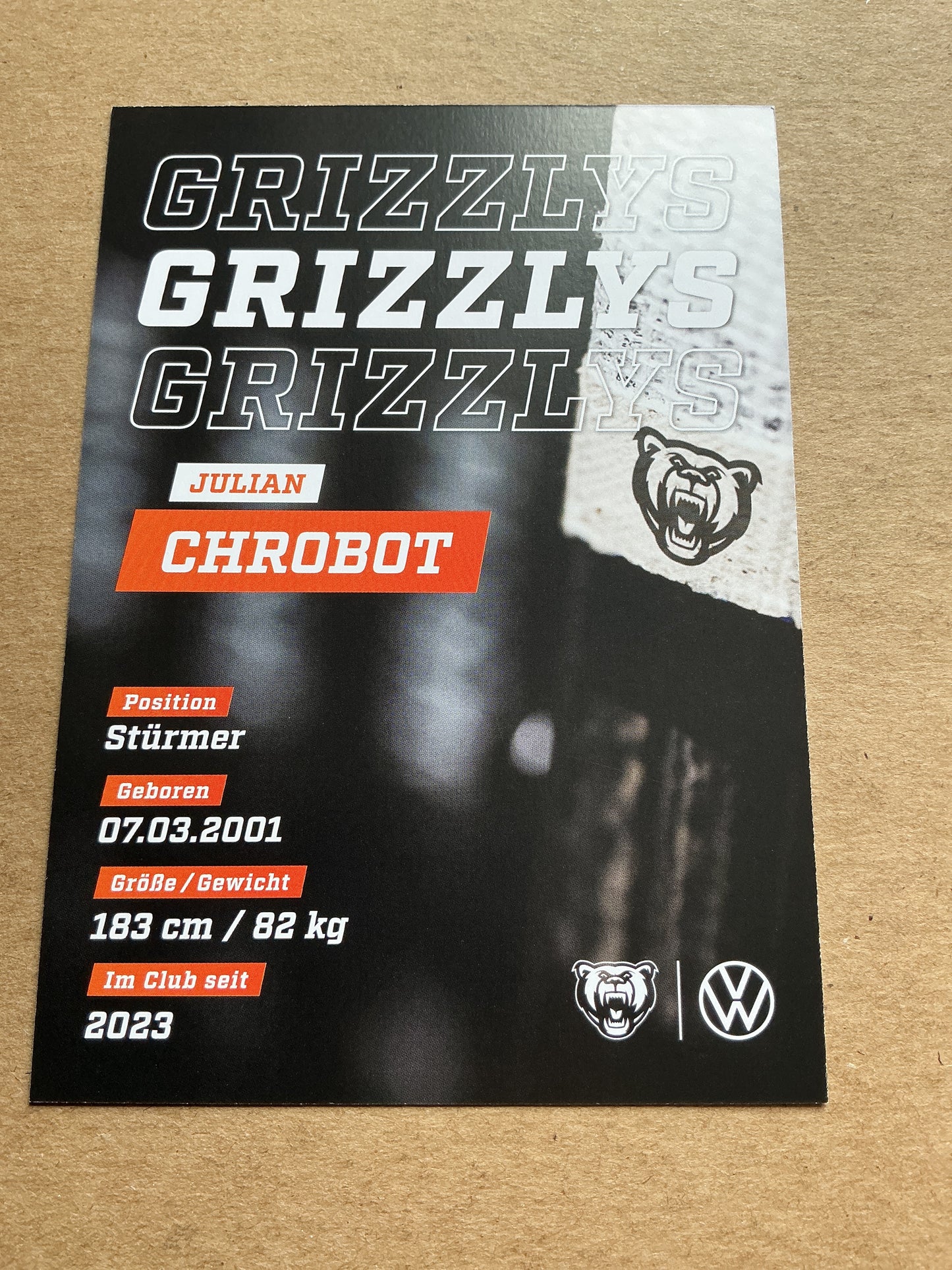 Julian Chrobot, Germany 🇩🇪 Grizzlys Wolfsburg 2024/25 hand signed
